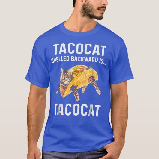 Tacocat Spelde Backward is tacocat - liefdeskat T-shirt (Voorkant)