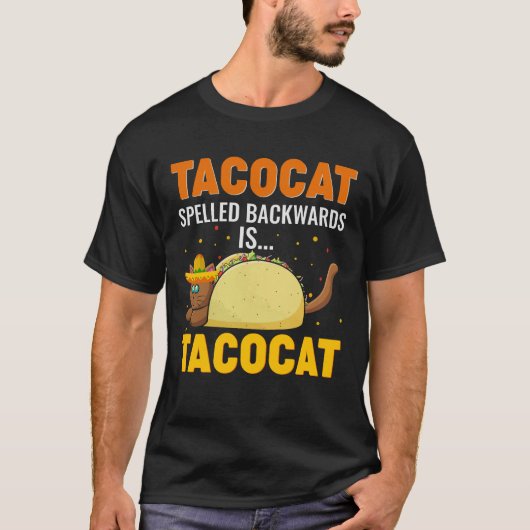 Tacocat Spelde Backward is tacocat T-shirt (Voorkant)