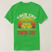 Tacocat Spelde Backwards is tacocat Funny Retro t T-shirt (Design voorkant)