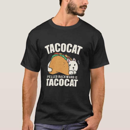 Tacocat Spelled Backward Is Tacocat Cat person Tac T-shirt (Voorkant)