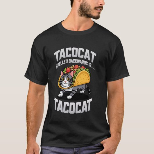 Tacocat Spelled Backward Is Tacocat For Tacos And T-shirt (Voorkant)