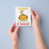 Tacocat Spelled Backwards Is Tacocat Funny Cat Flyer (Hand)