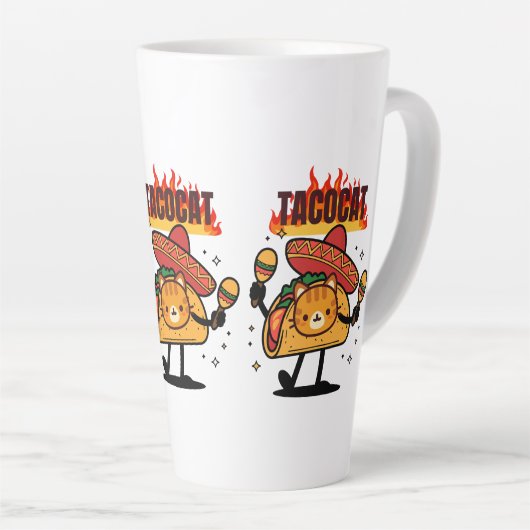 Tacocat Spelled Backwards Is Tacocat Latte Mok (Rechterhoek)
