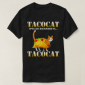 Tacocat Spelling Backward is Tacocat Funny Taco en T-shirt (Design voorkant)