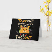 Tacocat Spelling Backwards Cinco de Mayo Cat Taco Kaart (Gele Bloem)