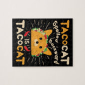 Tacocat Spelling Backwards Cinco de Mayo Cat Taco Legpuzzel (Horizontaal)