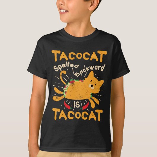 Tacocat Spelling Backwards Cinco de Mayo Cat Taco T-shirt (Voorkant)
