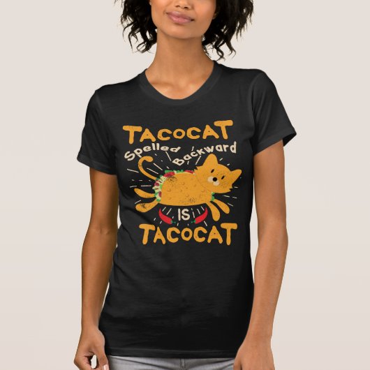 Tacocat Spelling Backwards Cinco de Mayo Cat Taco T-shirt (Voorkant)