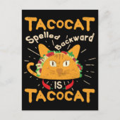 Tacocat Spelling Backwards Cinco de Mayo Taco Briefkaart (Voorkant)