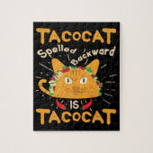 Tacocat Spelling Backwards Cinco de Mayo Taco Legpuzzel (Verticaal)