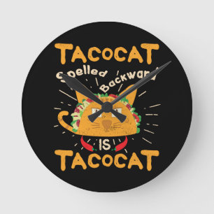 Tacocat Spelling Backwards Cinco de Mayo Taco Ronde Klok