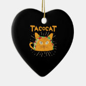 Tacocat Spelling Backwards is Tacocat Cat Taco Keramisch Ornament (Rechts)