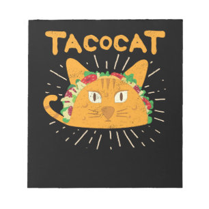 Tacocat Spelling Backwards is Tacocat Cat Taco Notitieblok