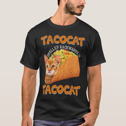 Tacocat Spelling Backwards is Tacocat T-shirt (Voorkant)