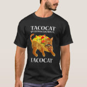 Tacocat Spelling Backwards tacos en Cats Cinco de T-shirt (Voorkant)
