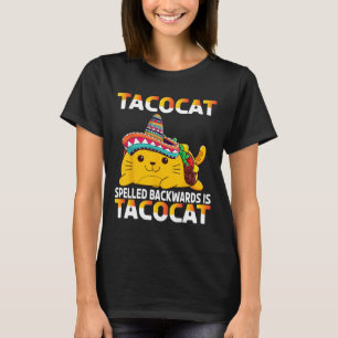 Tacocat wordt naar achteren gespeld als Tacocat Ca T-shirt