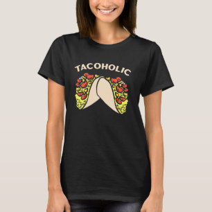 Tacoholic tacos Meat Vegan Jalapeno Mexicaans voed T-shirt