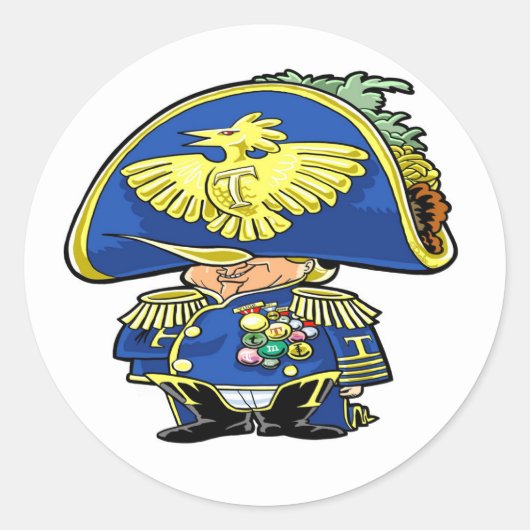 Tacoleon Tinyhands Ronde Sticker (Voorkant)