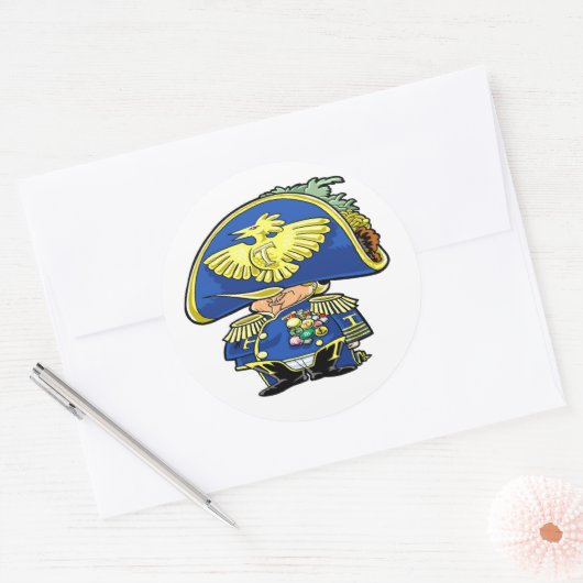 Tacoleon Tinyhands Ronde Sticker (Envelop)