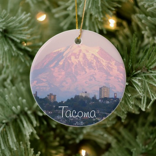 Tacoma en Mount Rainier Vakantie Keramisch Ornament (Boom)