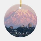 Tacoma en Mount Rainier Vakantie Keramisch Ornament (Voorkant)