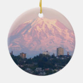 Tacoma en Mount Rainier Vakantie Keramisch Ornament (Achterkant)