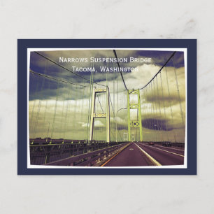 Tacoma Narrows Suspension Bridge, Washington Briefkaart