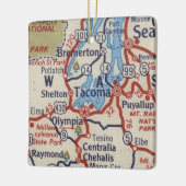 Tacoma WA Map Keramisch Ornament (Links)