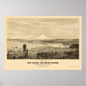 Tacoma, WA Panorama - 1878 Poster (Voorkant)
