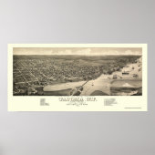 Tacoma, WA Panorama - 1884 Poster (Voorkant)