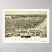 Tacoma, WA Panorama - 1890 Poster (Voorkant)