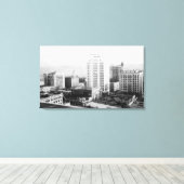 Tacoma, WA Skyline Uitzicht van Winthrop Hotel Canvas Afdruk (Insitu (Houten vloer))