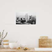 Tacoma, WA Skyline Uitzicht van Winthrop Hotel Poster (Keuken)