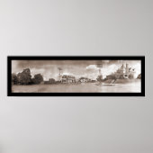 Tacoma WA Streets Foto 1908 Poster (Voorkant)