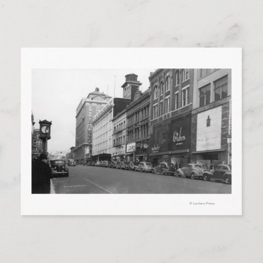 Tacoma, WA Uitzicht Broadway zien North Briefkaart (Voorkant)