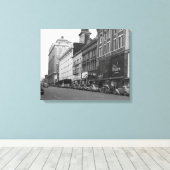 Tacoma, WA Uitzicht Broadway zien North Canvas Afdruk (Insitu (Houten vloer))