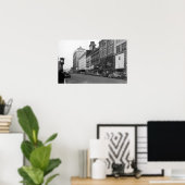 Tacoma, WA Uitzicht Broadway zien North Poster (Thuiskantoor)