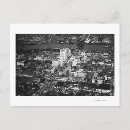 Tacoma, WA Uitzicht Business District van Air Briefkaart (Voorkant)