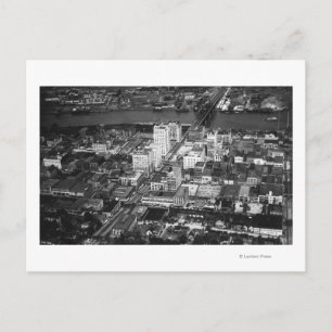 Tacoma, WA Uitzicht Business District van Air Briefkaart