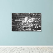 Tacoma, WA Uitzicht Business District van Air Canvas Afdruk (Insitu (Houten vloer))