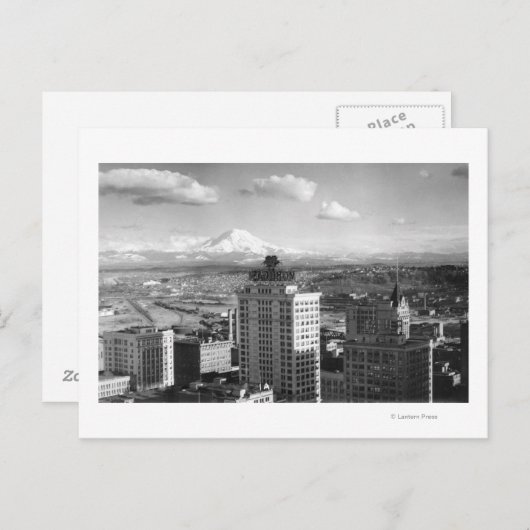 Tacoma, WA Uitzicht Rainier uit medische kunsten Briefkaart (Voorkant / Achterkant)