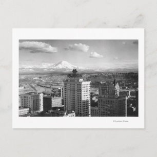 Tacoma, WA Uitzicht Rainier uit medische kunsten Briefkaart