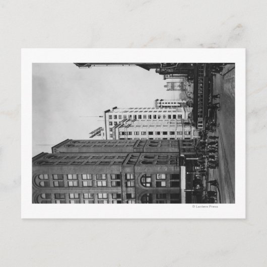 Tacoma, WA - Uitzicht van de binnenste hoofdstrate Briefkaart (Voorkant)