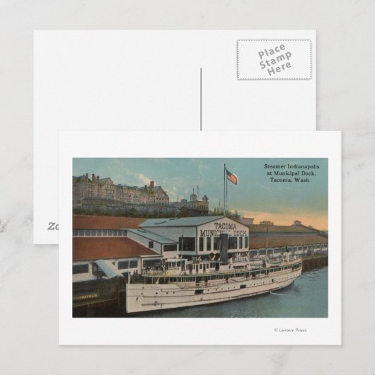 Tacoma, WA - Uitzicht van de gemeente Briefkaart (Voorkant / Achterkant)