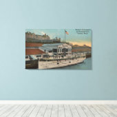 Tacoma, WA - Uitzicht van de gemeente Canvas Afdruk (Insitu (Houten vloer))