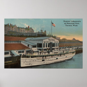 Tacoma, WA - Uitzicht van de gemeente Poster