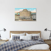 Tacoma, WA - Uitzicht van Hotel Winthrop Canvas Afdruk (Insitu (Slaapkamer))