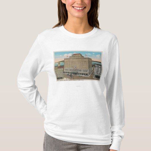 Tacoma, WA - Uitzicht van Hotel Winthrop T-shirt (Voorkant)