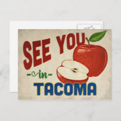 Tacoma Washington Apple - Vintage Travel Briefkaart (Voorkant / Achterkant)