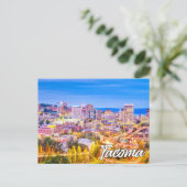 Tacoma, Washington, bij zonsondergang Briefkaart (Staand voorkant)